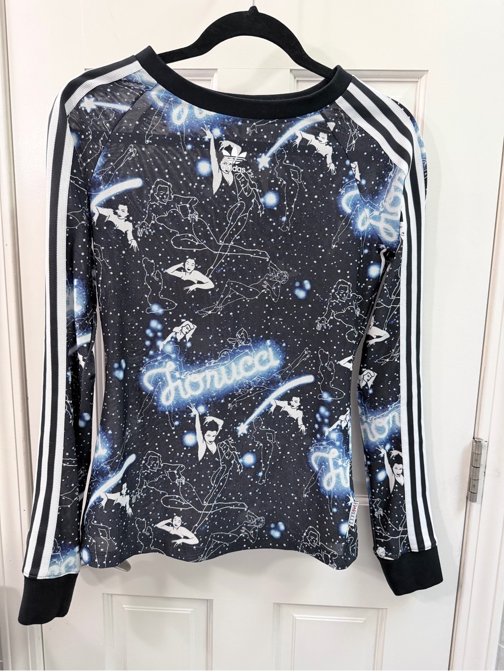 Adidas Fiorucci Graphic Mesh Long Sleeve Top Size M